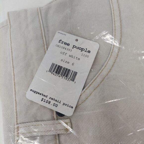 NEW $108 Free People Sunkissed Shortall Denim - Picture 9 of 11